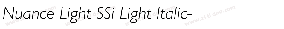 Nuance Light SSi Light Italic字体转换